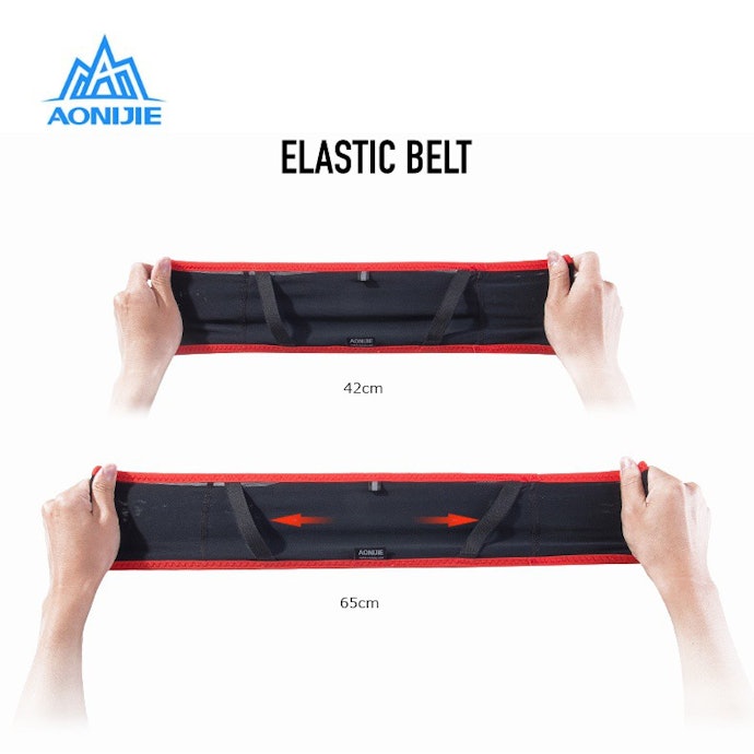 Agar bisa menampung ponsel dan barang lain, pilih running belt dengan panjang minimal 20 cm dan lebar minimal 10 cm
