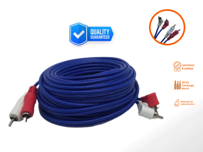 Sesuaikan panjang kabel dengan kebutuhan: 0,5-1 meter untuk PC, 5 meter untuk sinyal analog, dan 10 meter masih ideal untuk kabel mikrofon XLR