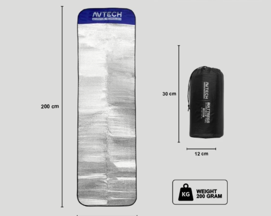 Utamakan matras aluminium untuk mencegah kedinginan, terutama dari tanah