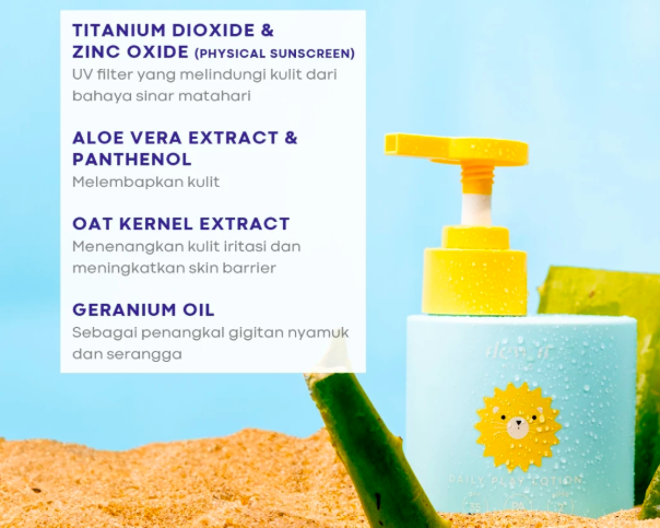 Utamakan physical sunscreen yang lebih aman bagi kulit anak