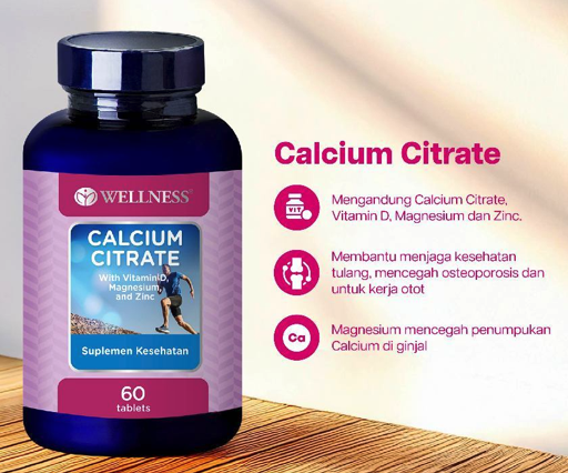 Utamakan suplemen kalsium dalam bentuk calcium citrate atau calcium carbonate