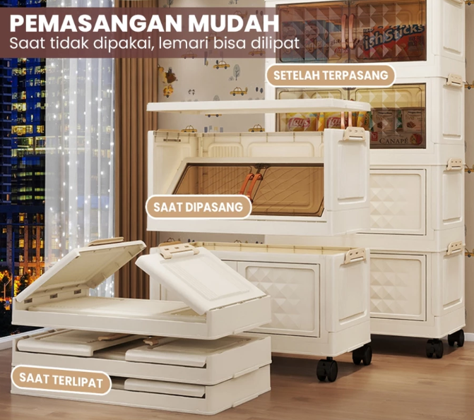 Untuk lemari portable, periksa merk Homedoki atau Angola