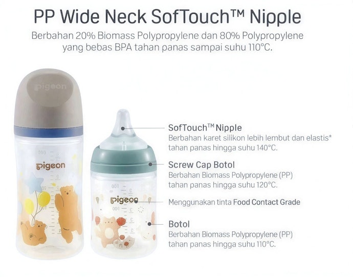 Jika bayi masih menyusu langsung, pertimbangkan dot wide neck dengan flow rate slow
