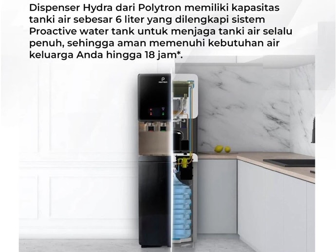 Jika Anda tinggal di daerah sering mengalami pemadaman listrik, cari kapasitas tangkinya 2 L ke atas