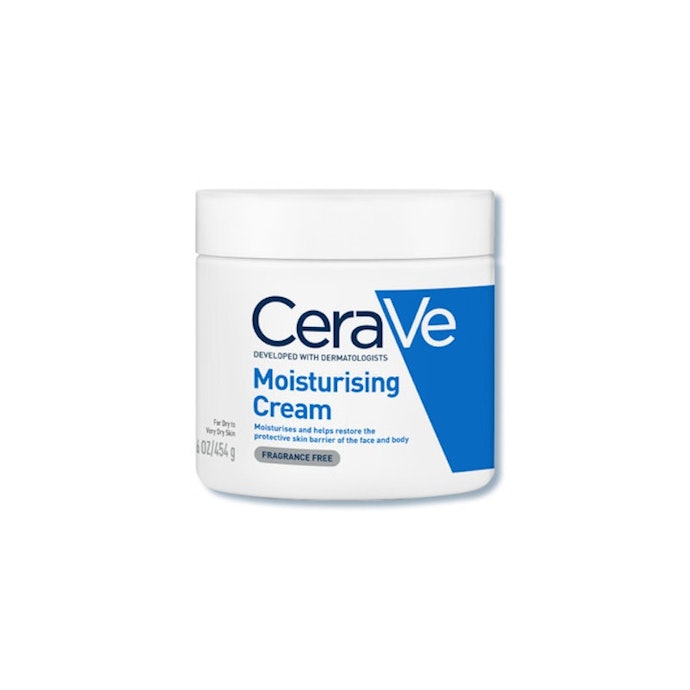 Untuk jenis kulit kering, pilih CeraVe Moisturizing Cream dan Skin Renewing Night Cream yang mengembalikan skin barrier