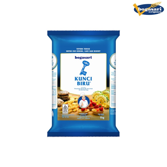 Sesuaikan varian produk dengan kebutuhan, misalnya Kunci Biru untuk kue kering dan Lencana Merah untuk gorengan