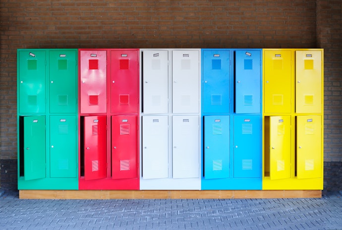 Perhatikan area yang tersedia untuk locker
