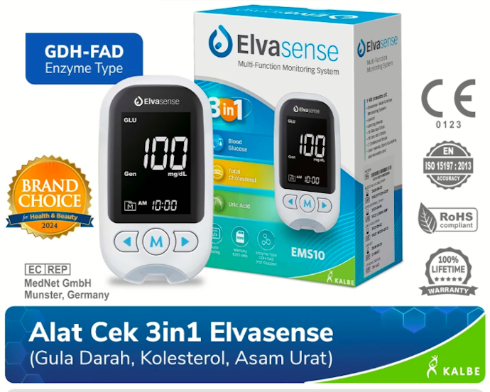 Utamakan alat yang memenuhi standar untuk memastikan keakuratannya; ISO 15197 atau Kemenkes RI AKL