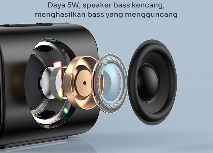 Pilih speaker dengan minimal daya output 5 watt untuk suara yang lebih kuat