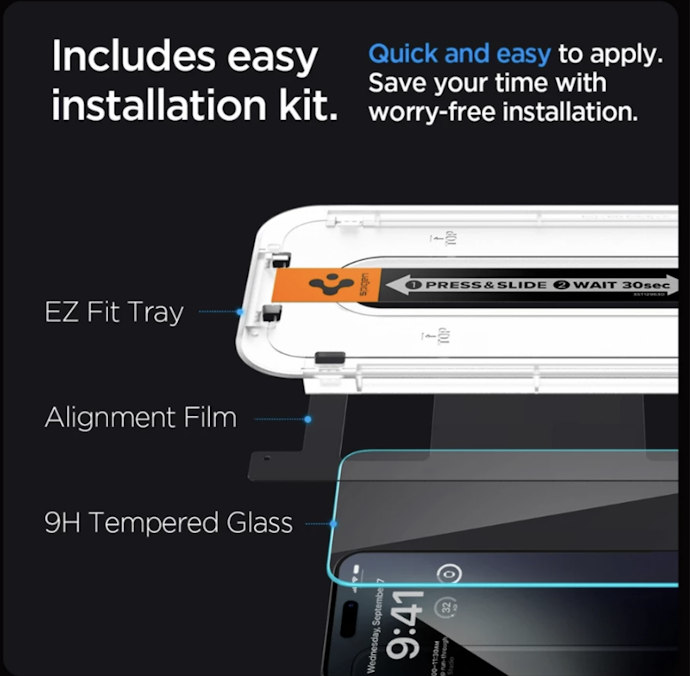 Jika mencari yang mudah dipasang, pertimbangkan yang disertai frame applicator atau installation tray