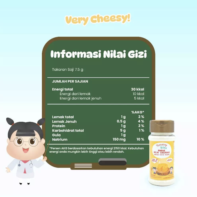 Untuk bayi dalam masa MPASI (7-11 bulan), pastikan kandungan natrium keju tak lebih dari 370 mg
