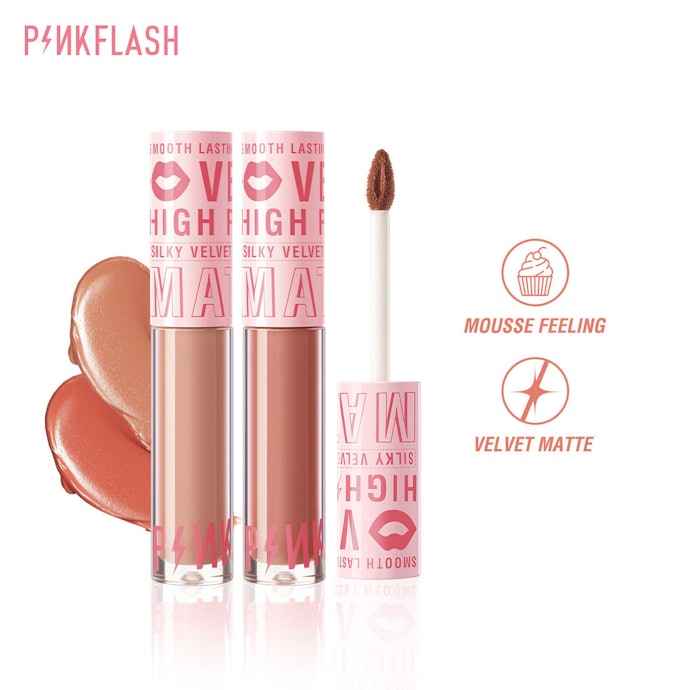 Ketahui jenis lip cream Pinkflash yang ada di pasaran: Single color untuk satu warna, sementara 2 in 1 color yang menawarkan dua warna