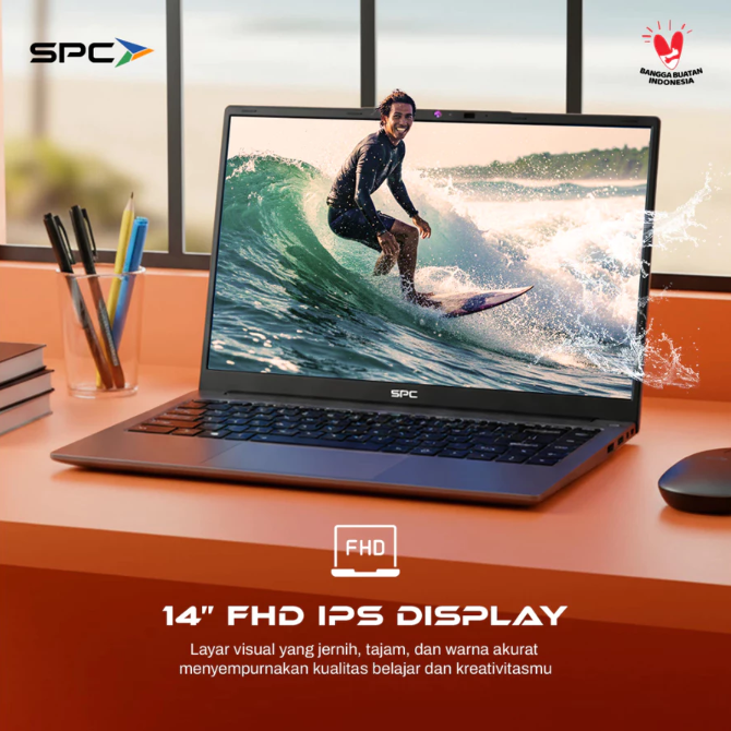 Pilih laptop layar IPS Full HD dan keyboard dengan key travel 1,2-2 mm agar nyaman dipakai