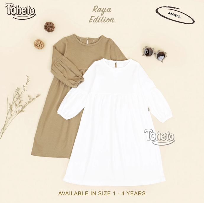 Utamakan gamis dengan material yang adem dan ringan seperti jersey atau katun