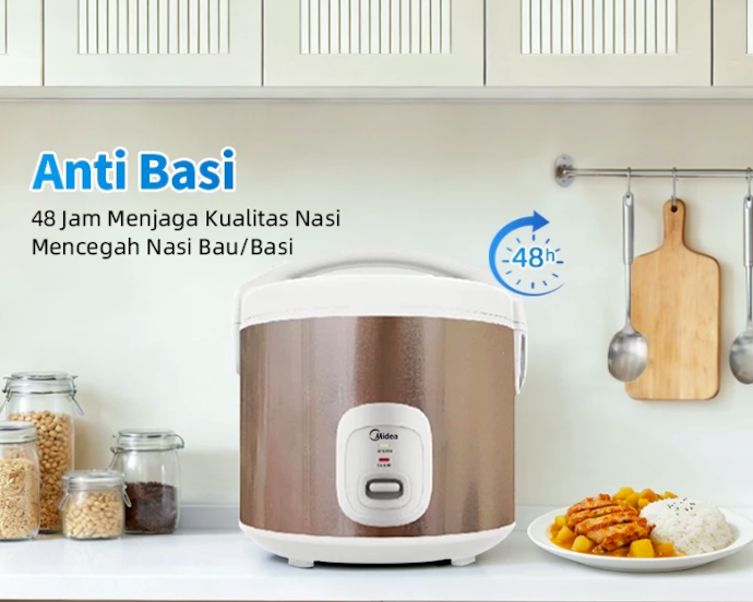 Supaya nasi tak cepat basi dan inner pot tahan lama, pilih magic com berfitur antibakteri dengan inner pot antilengket