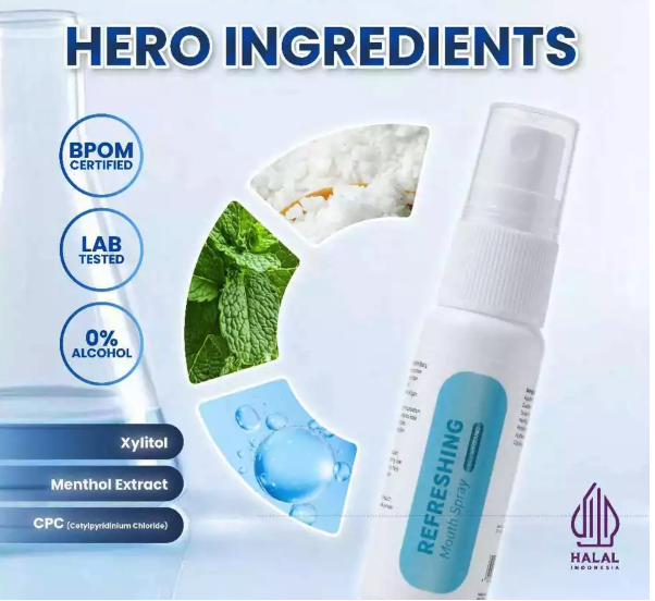 Untuk mencegah mulut kering, hindari mouth spray dengan kandungan alkohol