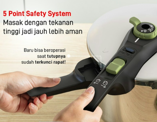 Pertimbangkan juga fitur tambahan, seperti safety lock, steamer, atau handle bakelite