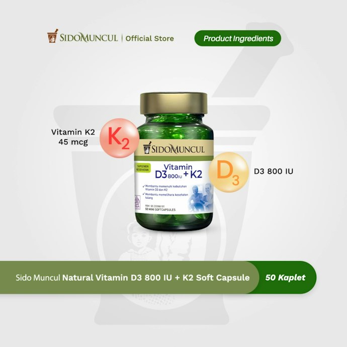 Utamakan suplemen yang minimal mengandung vitamin D3 600 IU