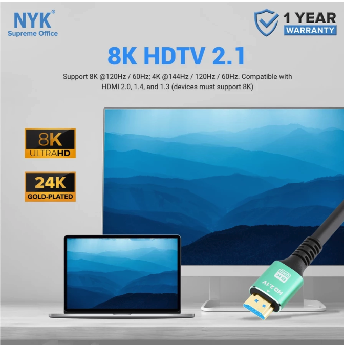 Untuk menghindari layar "no signal" atau kedip-kedip, pilih kabel HDMI dengan bandwidth yang sesuai resolusi perangkat Anda