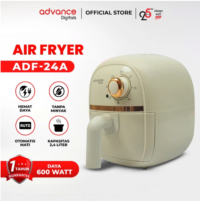 Sesuaikan kapasitas atau ukuran air fryer dengan porsi makan, idealnya 1-2 liter untuk 1-2 orang