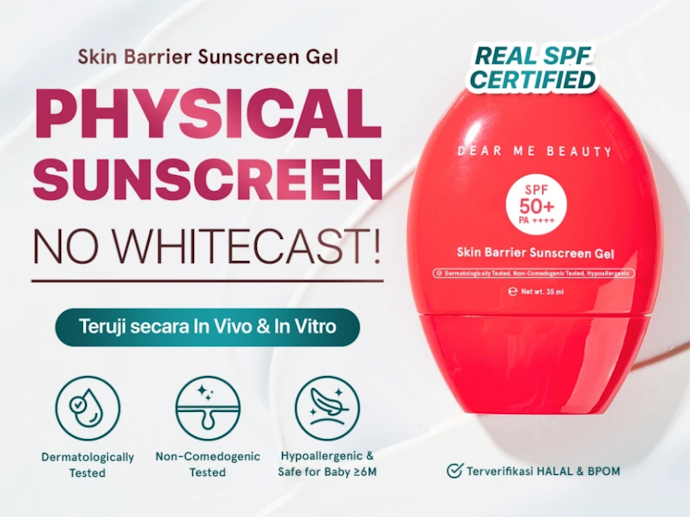 Utamakan sunscreen bertekstur gel dan losion yang ringan