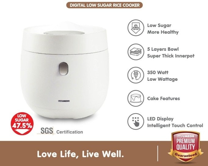 Jika Anda memprioritaskan rice cooker low carbo low watt, pilih yang dayanya 400 watt atau lebih kecil