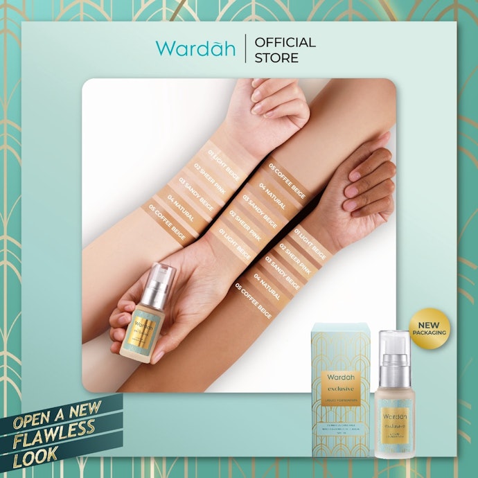 Pastikan warna foundation Wardah sesuai dengan warna kulit agar tidak tampak kontras saat dipakai