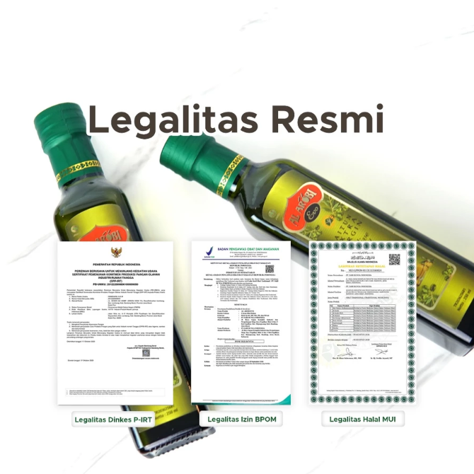 Pastikan minyak zaitun memiliki label BPOM dan sertifikasi tambahan yang jelas jika ada