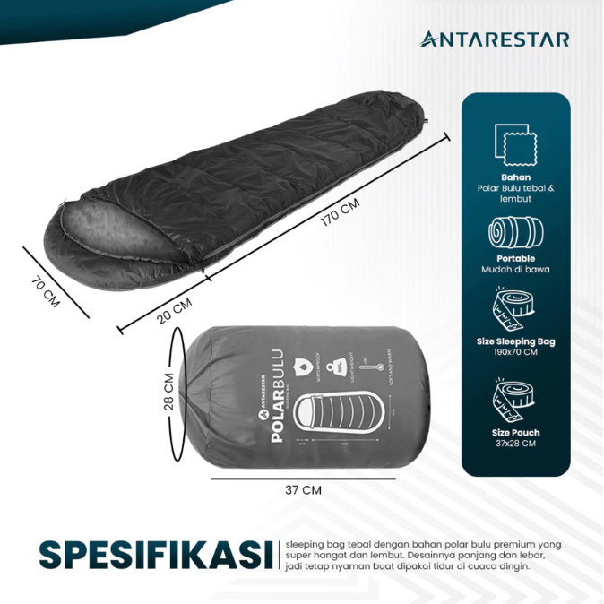Untuk naik gunung dengan jalur panjang, utamakan sleeping bag polar berbobot di bawah 1 kg