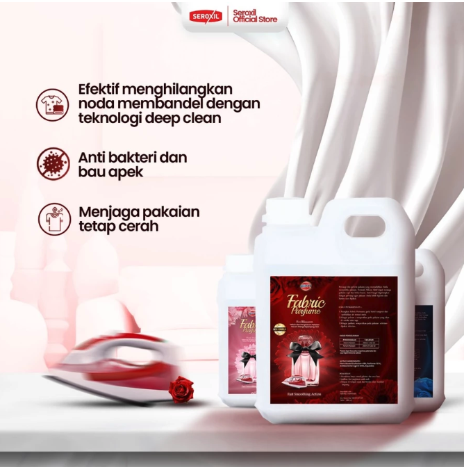 Agar setrika lebih mudah dan pakaian rapi lebih lama, pertimbangkan merek So Klin Rapika Biang, Seroxil, atau Yuri