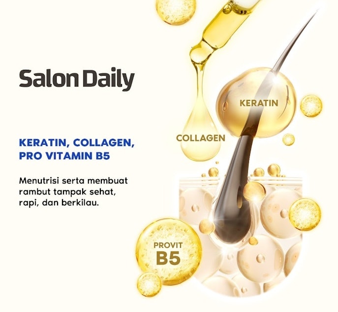 Cek kandungan tambahan yang bagus untuk rambut seperti keratin, provitamin B5, aloe vera, dan vitamin E
