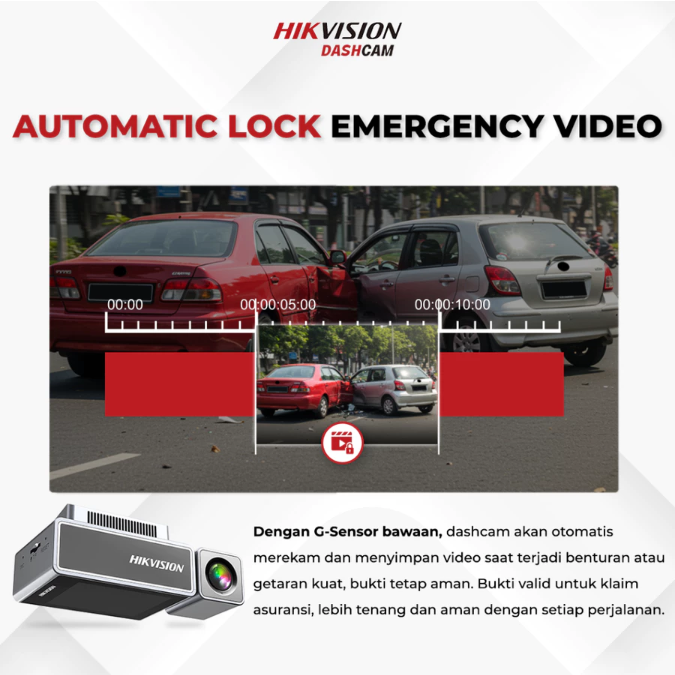Untuk bukti kecelakaan yang lebih lengkap, pilih dashcam dengan GPS dan G-sensor; Makin lengkap dengan Wi-Fi dan ADAS