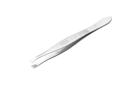 Jika ingin mencabut rambut dalam jumlah banyak atau di area yang luas, gunakan flat tweezers