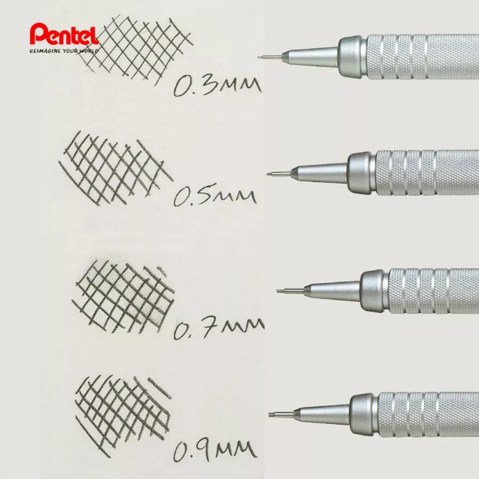 Sesuaikan diameter pensil mekanik dengan tujuan menggambar atau menulis