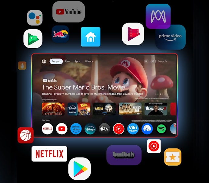 Pertimbangkan smart TV dengan sistem operasi (OS) Android TV, Google TV, Tizen, atau webOS yang mudah dioperasikan