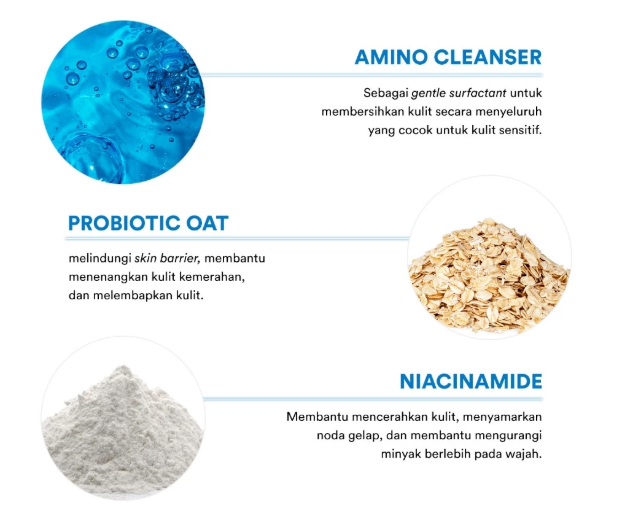 Jika disertai masalah kusam atau jerawat, pertimbangkan facial wash dengan niacinamide