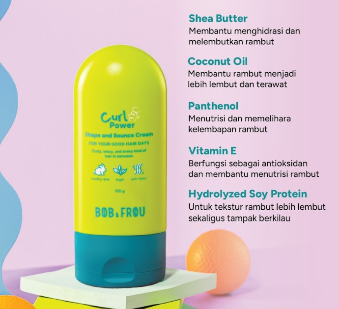 Untuk rambut kering atau mudah kusut, utamakan curl cream dengan pelembap seperti shea butter atau argan oil