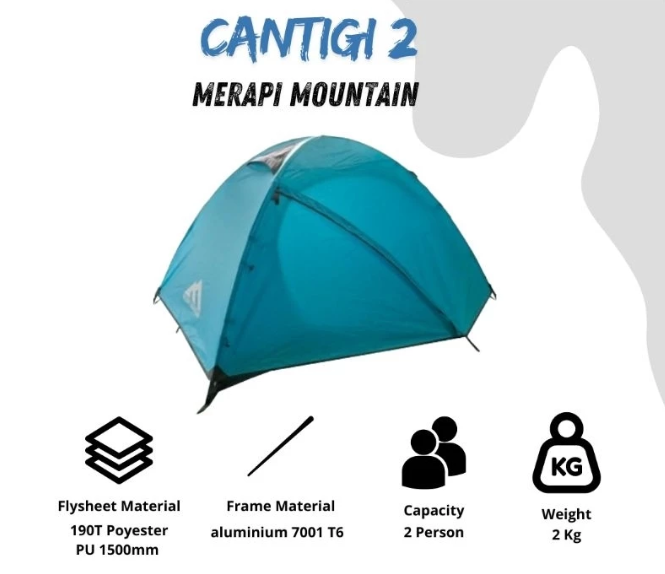 Utamakan kapasitas 2 orang; Kapasitas 4 orang ke atas lebih cocok untuk camping tanpa trekking