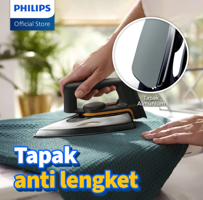 Kalau ingin setrika kering, cek seri Philips Classic HD1172, HD1173, atau Diva GC122