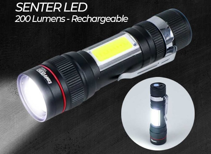 Sesuaikan tingkat kecerahan senter LED: 20-100 lumen untuk di rumah atau 200 lumen ke atas untuk aktivitas outdoor