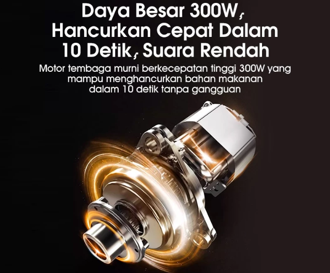 Pastikan food chopper memiliki daya 300 watt ke atas untuk mengolah berbagai bahan makanan