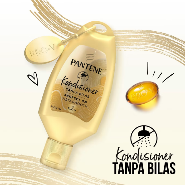 Jika terburu-buru, gunakan conditioner Pantene tanpa bilas yang praktis dipakai kapan saja