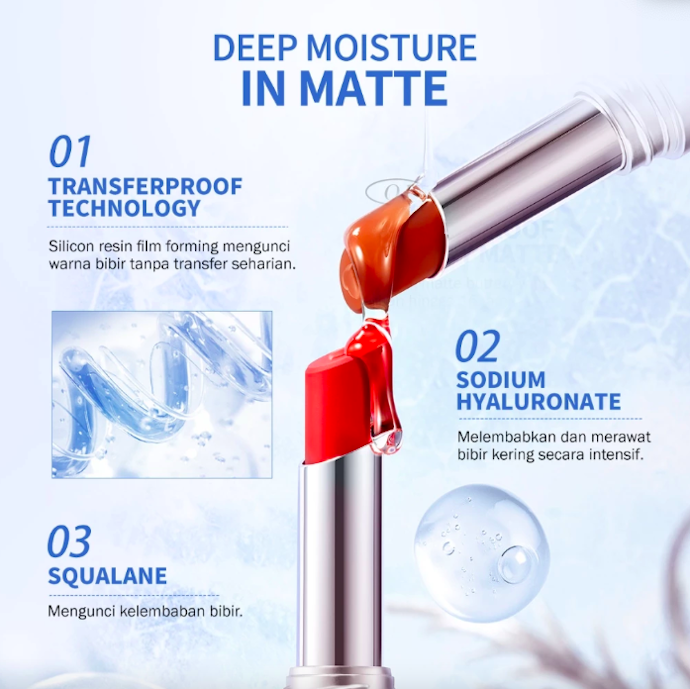 Agar tahan seharian, utamakan lipstik waterproof dengan label transferproof sekaligus smudgeproof