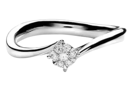 Sesuaikan pilihan kadar karat cincin emas putih dengan preferensi dan bujet Anda, mulai dari 8K hingga 18K