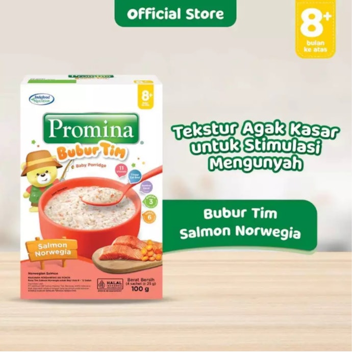 Utamakan tekstur halus untuk bayi 6 bulan dan tekstur lebih kasar untuk bayi 8 bulan ke atas