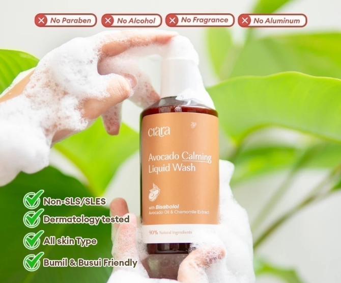 Prioritaskan produk sabun yang bebas SLS dan iritan