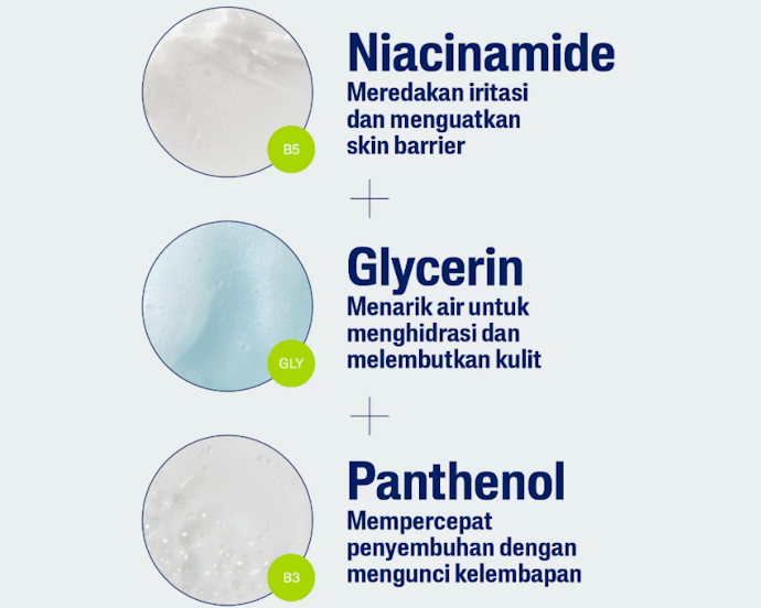 Pastikan skincare bebas iritan dan punya kandungan soothing agent