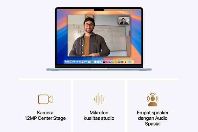 Jika sering meeting online, pastikan kameranya minimal HD dengan dual-mic array
