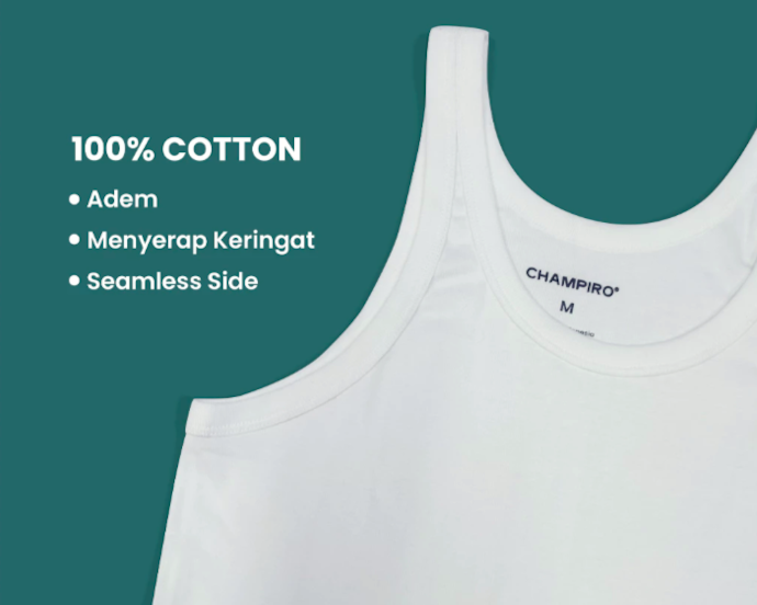 Untuk kenyamanan harian, pilih bahan kaos dalam sesuai kebutuhan: Katun, microfiber, atau modal