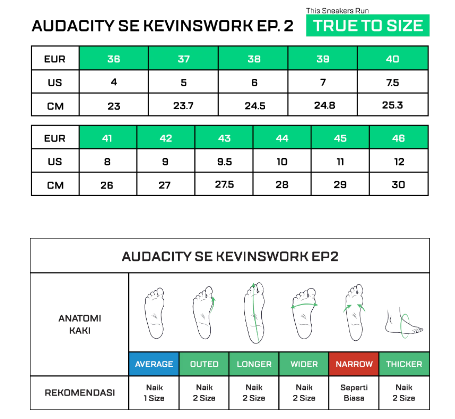 Ketahui size chart-nya